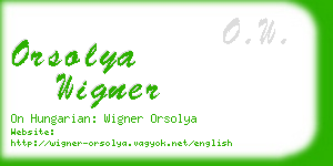 orsolya wigner business card
